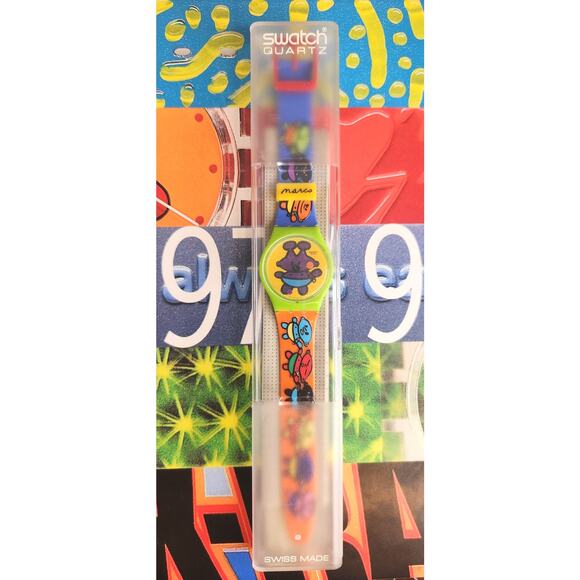 Swatch watch ALIEN BABY GG175 1998 Standard Gents Designed by Peter Marco - Picture 4 of 8